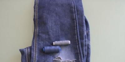 Как зашить дырку на джинсах: три простых способа